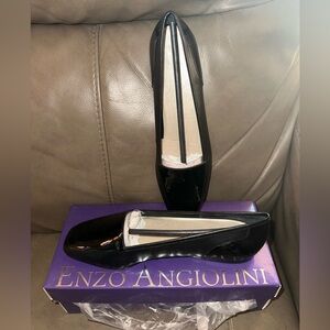 Enzo Angiolini Liberty Black Patent Flats